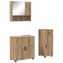  Baderomsinnredningssett med skuff Veggmontert 3 pcs Artisan Eik