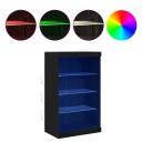  Sideboard med LED lys Svart Eik 60,5x37x100 cm