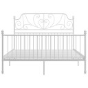 vidaXL Sengeramme hvit metall 140x200 cm