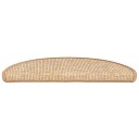 vidaXL Selvklebende trappematter 15 stk 56x20 cm lysebrun