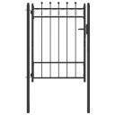 vidaXL Gjerdeport HORST 100 x 125 cm Metall Svart Låsbar