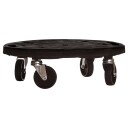 vidaXL Plantetraller med hjul 40 cm diameter svart 275 kg