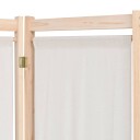 vidaXL Romdeler 5 paneler krem 200x170x4 cm stoff