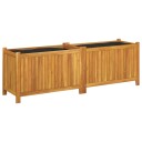 Plantekasse med foring 153x38,5x50 cm helte akasie