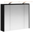  Baderomsspeilskap Svart Eik 73,5 x 16 x 62,5 cm Konstruert tre