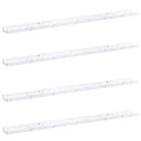  Vegghylle 4 pcs Hvit marmor 115 x 9 x 3 cm Konstruert tre