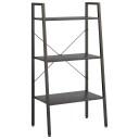 vidaXL Gulvhylle 3 etasjer svart 56x35x108 cm