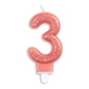 Kakelys Tall Glitter Roségull   Tallet 3