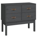 vidaXL Konsollskap grå 90x40x78 cm heltre furu