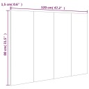  Sengegavl grå sonoma 120x1,5x80 cm konstruert tre 8720286967690