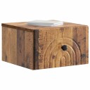  Vegghengt Nattbord 2 pcs Gammelt tre 33 x 34,5 x 20 cm