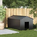 Hundehus Med Tak 114X202X101 cm Galvanisert Stål