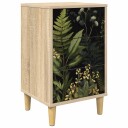 vidaXL Nattbordskap RHENEN Sonoma eik 36 x 33 x 60 cm Konstruert tre