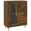 vidaXL Skjenk røkt eik 69,5x34x90 cm konstruert tre