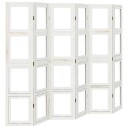  Romdeler 6 paneler hvit heltre keisertre 8721012073944