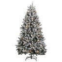  Kunstig hengslet juletre med 300 LED og kulesett 270 cm