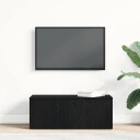  TV benk med skuff Svart 80 x 34 x 30 cm Konstruert tre
