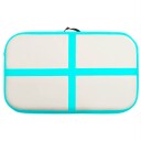 vidaXL Oppblåsbar gymnastikkmatte med pumpe 60x100x10 cm PVC grønn