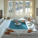 Ryetepper   Farley Natural Cotton Shaggy turkis Størrelse: 240 x 340 cm