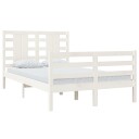 vidaXL Sengeramme hvit heltre furu 120x200 cm