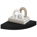  Flytende vegghyller 2 stk svart 25x25x3,8 cm MDF 8720286075302