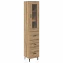  Høyskap med skuff Artisan Eik 34,5 x 34 x 180 cm Konstruert tre