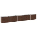 vidaXL Hevet Hagebed Svart 400 x 40 x 55 cm kaldvalset stål