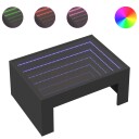  Salongbord med Infinity LED svart 70x50x30 cm 847610