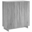 vidaXL Skjenk Grå Sonoma 67 x 34,5 x 75 cm Konstruert tre