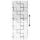 Dusjrullgardin 110x240 cm Stoff Bredde 106 cm