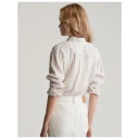Relaxed fit stripete linskjorte  DRY SAND 40