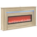 vidaXL Peis med LED stripe Sonoma 130 x 20 x 69,5 cm Konstruert tre