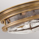Hadrian utendørs taklampe, bronse/klar, 31 cm, IP44 – Quintiesse - Metall - Rund