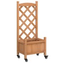  Plantekasse med espalier og hjul brun heltre gran