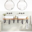  Plate til baderomsskap ubehandlet 160x50x4 cm heltre akasie