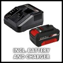 Einhell Løvblåser GE-UB 18/250 Li E 18V 4.0Ah – Slank og effektiv svart/rød