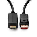 MicroConnect - Adapterkabel - DisplayPort hann låst til HDMI hann - 5 m - trippel beskyttelse - svart - 4 K 60 Hz (4096 x 2160) støtte