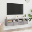 vidaXL Vegghengte TV-benker 2 stk grå sonoma 60x30x30cm konstruert tre 8721012254497