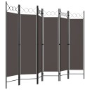 vidaXL Romdeler med 6 paneler antrasitt 240x180 cm
