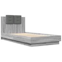  Sengeramme med hodegavl grå sonoma 90x190 cm konstruert tre 8721012277083