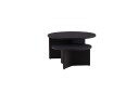 Sofabordsett Saltø 2stk Runde 85 cm/65 cm Tre Svart - Svart