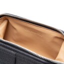 Taylor of Old Bond Street Mini Black Leather Wash Bag