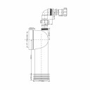 Altech Reservedel Klosettbend 90 Grader Med Ekstra Uttak 110mm