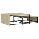  Stablebare salongbord 2 stk sonoma eik konstruert tre og metall 8721012478718