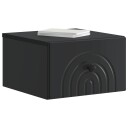  Vegghengt Nattbord 2 pcs Svart 33 x 34,5 x 20 cm Konstruert tre