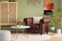 Manor House Chesterfield Deluxe Lenestol Mørk brun