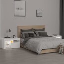  Nattbord 2 stk med LED hvit 70x36,5x40 cm 8720845649180