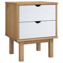  Nattbord OTTA brun og hvit 45x39x57 cm heltre furu