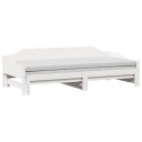  Uttrekkbar dagseng hvit 90x200 cm heltre furu