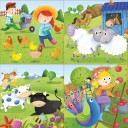 Educa Progressive Puzzle Set Farm Theme 4 Puzzles for Little Farmers!